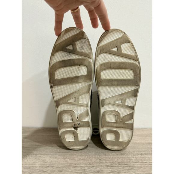 Prada Leather Robot Queen Patchwork Low Top Platform Sneaker White Women's EU 39 - Picture 7 of 7